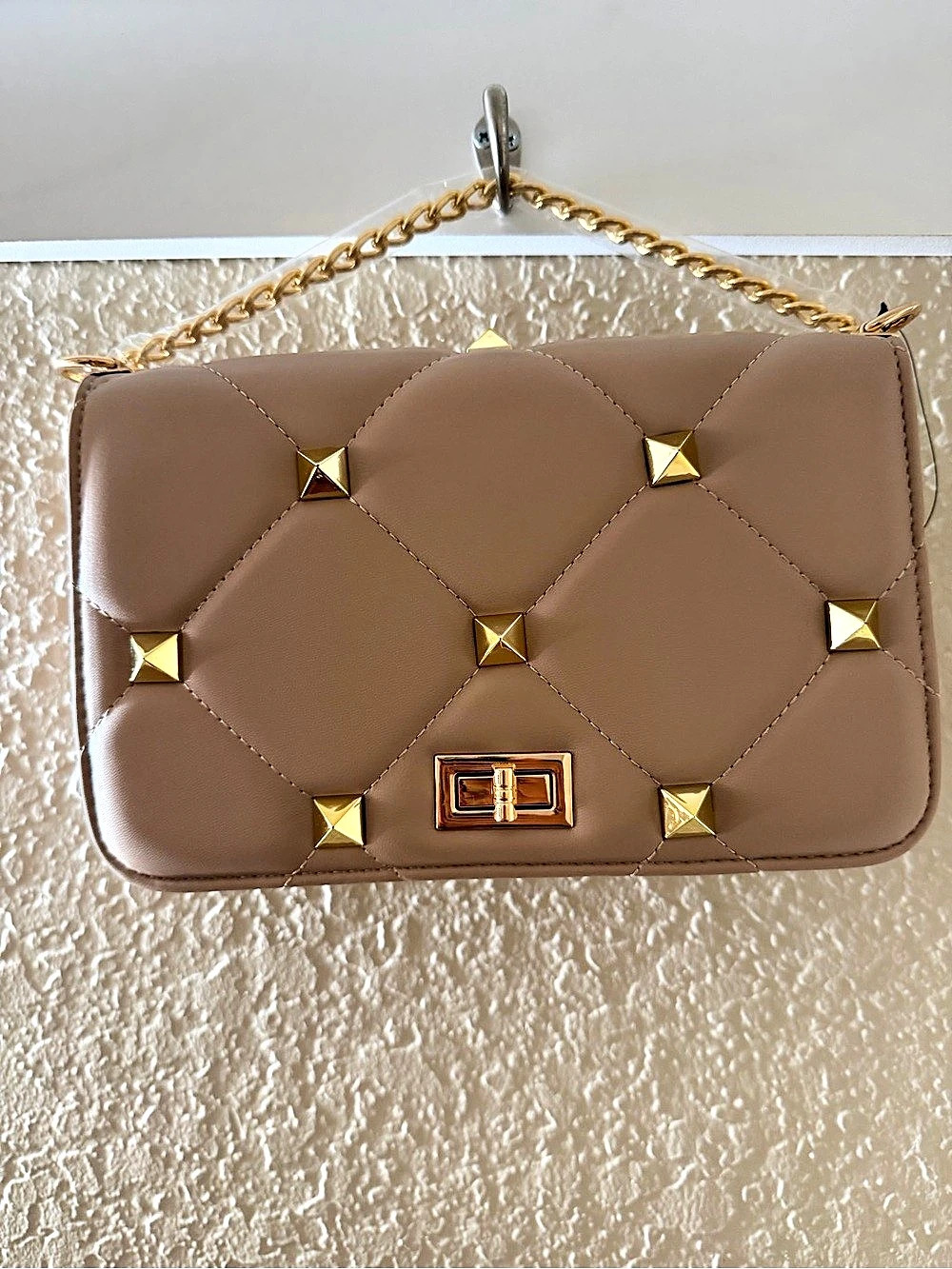 Quilted Shoulder Bag in Brown Like New